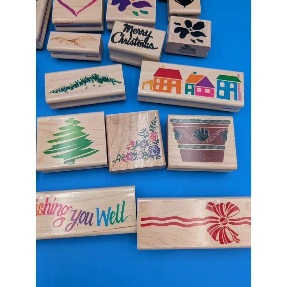 Wholesaler Reseller Crafter Enthusiast Wooden Rubber Stamp Lot Of 50+ Misc
